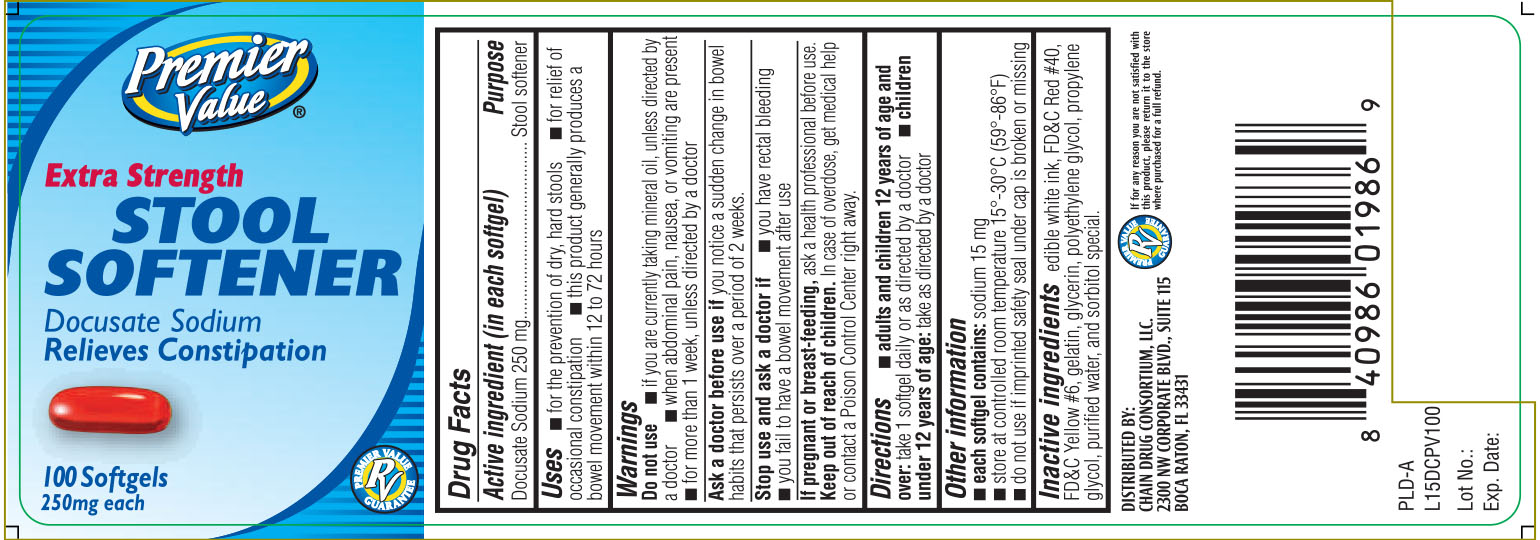 premier value docusate sodium 250 mg 100 count