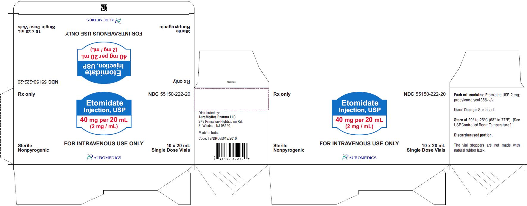 PACKAGE LABEL-PRINCIPAL DISPLAY PANEL - 40 mg per 20 mL (2 mg / mL) - Container-Carton (10 Vials)