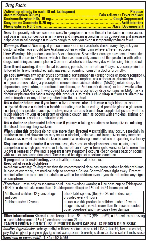Cough & Sore Throat Back Label 1