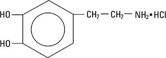 structural formula dopamine hydrochloride