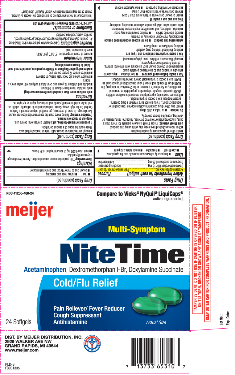 Acetaminophen 325 mg, Dextromethorphan HBr 15 mg, Doxylamine succinate 6.25 mg