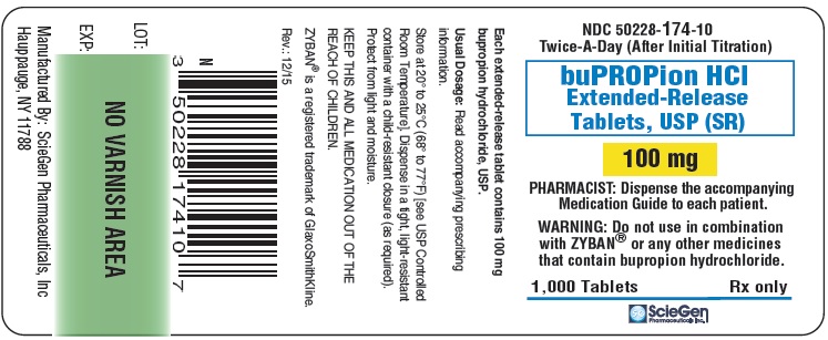 bupropion HCL 100 mg 1000 Extended-Release Tablet, USP Label