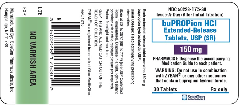 bupropion HCL 150 mg 30 Extended-Release Tablet, USP Label