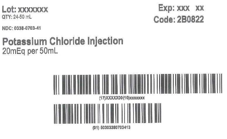 Potassium Chloride Injection Representative Carton Label NDC: <a href=/NDC/0338-0703-41>0338-0703-41</a>