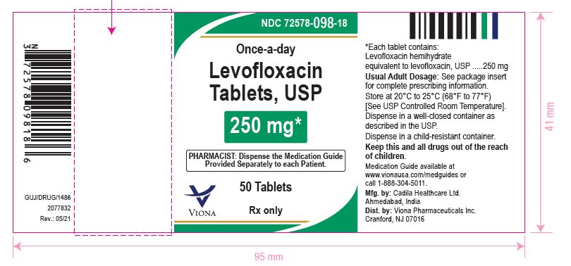 Levofloxacin Tablets, 250 mg