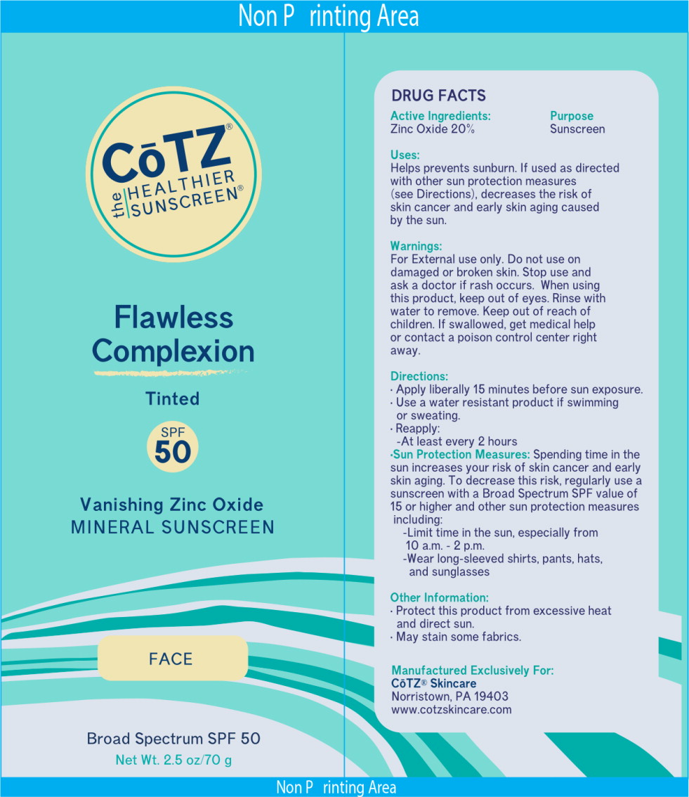 Principal Display Panel - Cotz Flawless Complexion Tube Label
