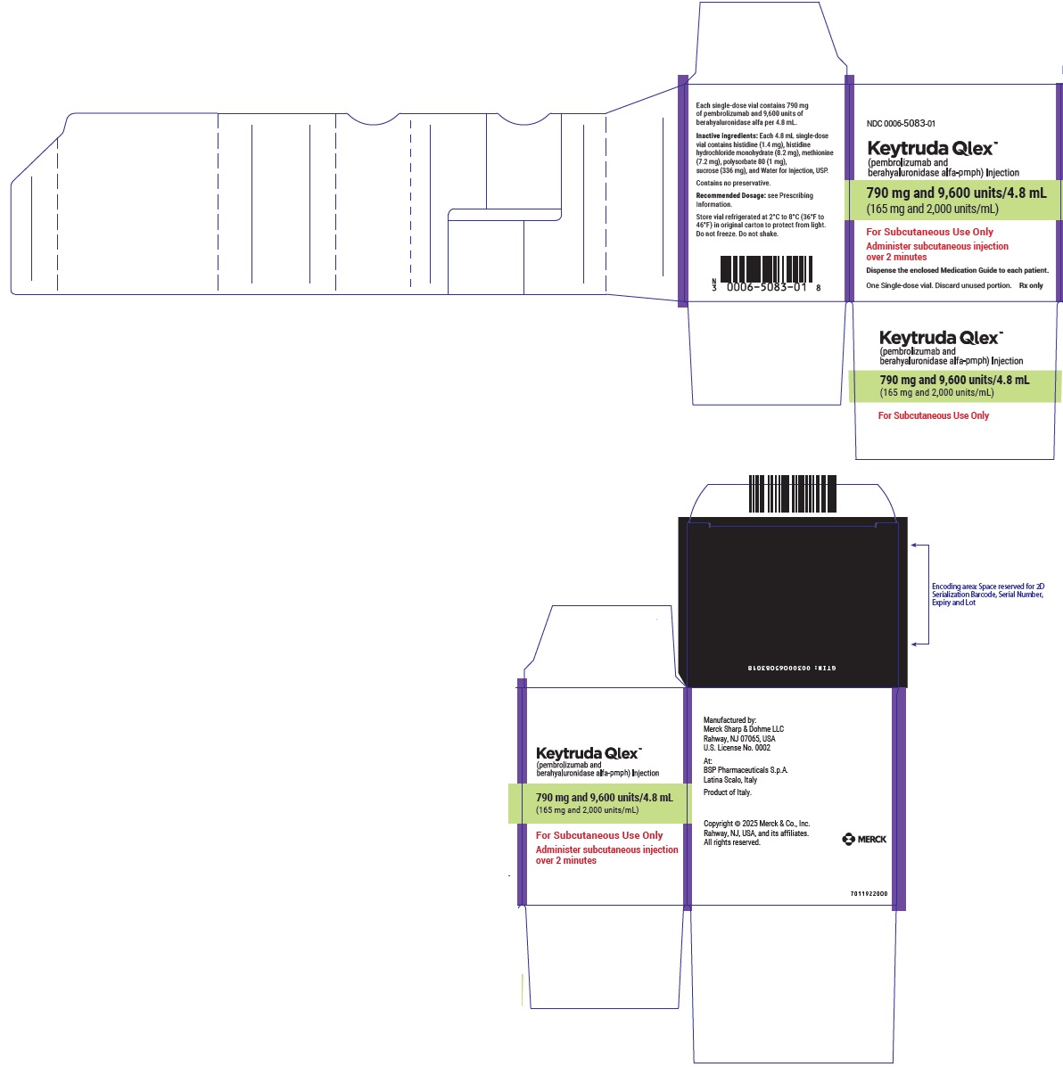PRINCIPAL DISPLAY PANEL - 790 mg and 9,600 units/4.8 mL Vial Carton