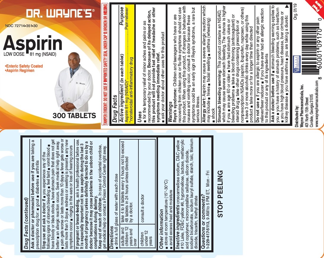 Dr. Wayne Aspirin 81 mg Product Label