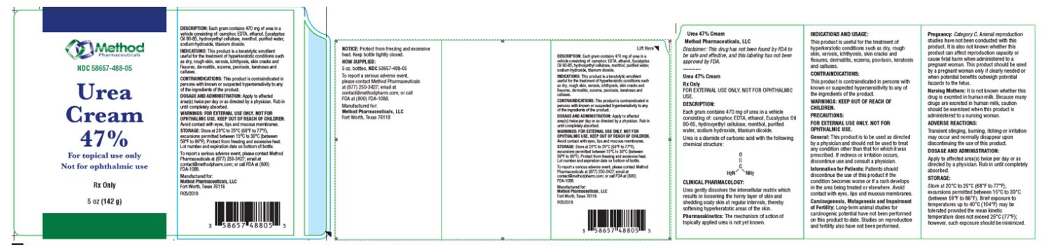 PRINCIPAL DISPLAY PANEL
NDC: <a href=/NDC/58657-488-05>58657-488-05</a>
Urea 
Cream
47 %
For topical use Only
Not for ophthalmic use
Rx Only
5 oz (142 g)
