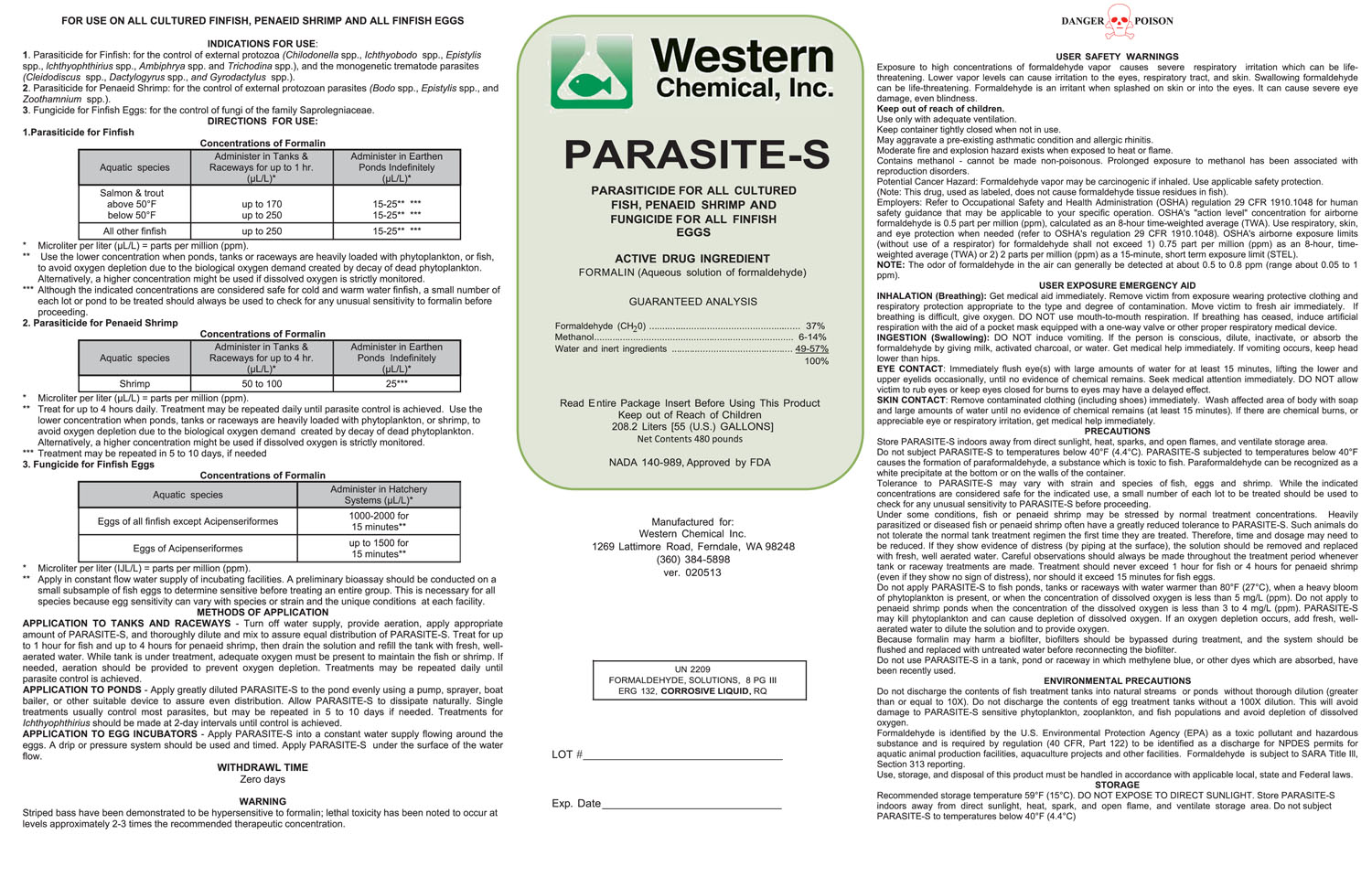 Image of Parasite-S label