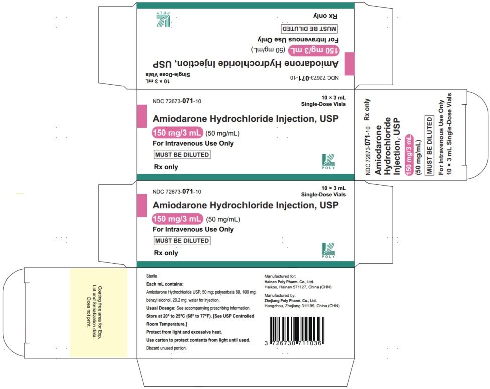 Amiodarone Hydrochloride Injection USP, 150 mg/3 mL Carton Label