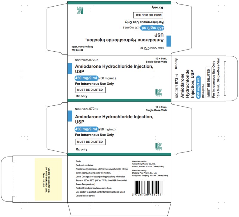 Amiodarone Hydrochloride Injection USP, 450 mg/9 mL Carton Label