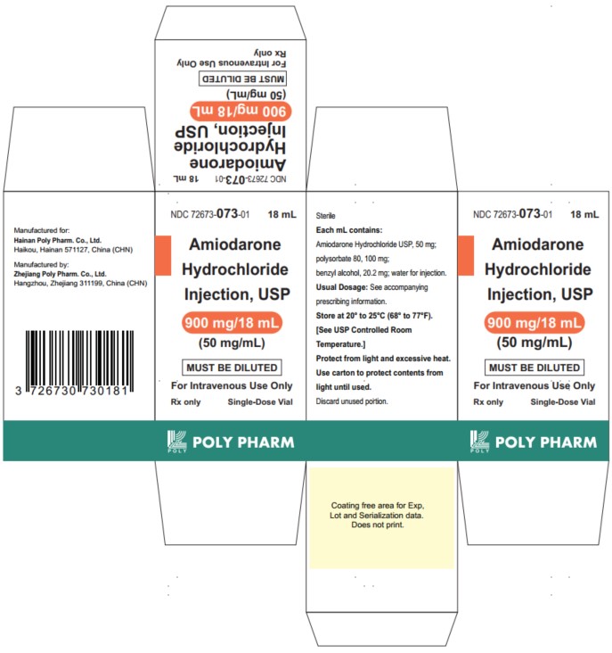 Amiodarone Hydrochloride Injection USP, 900 mg/18 mL Carton Label