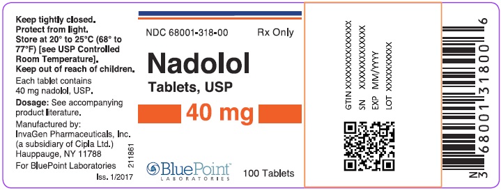 Nadolol 40mg 100ct label Rev 01-17
