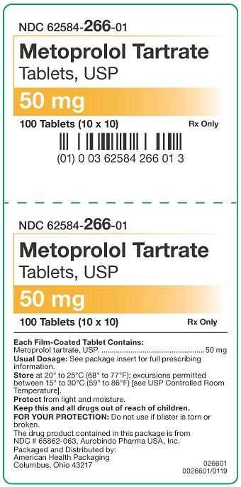 50 mg Metoprolol Tartrate Tablets Carton