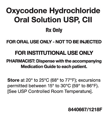 Oxycodone HCl Oral Solution Tray Label