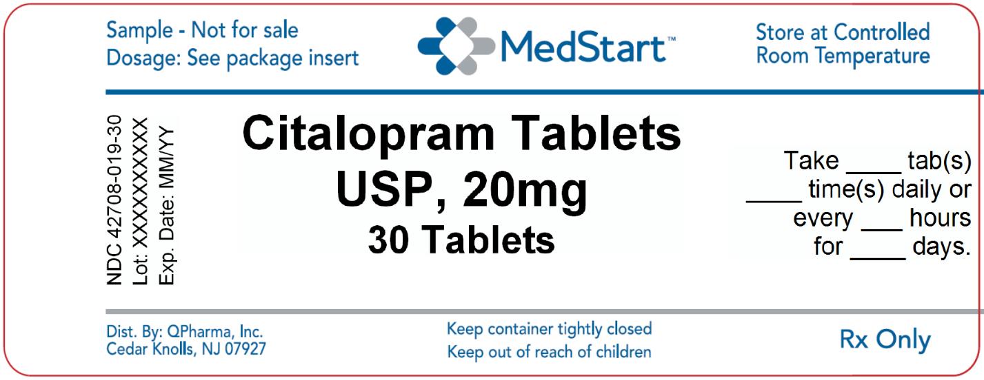42708-019-30 Citalopram Tablets USP 20mg x 30 V2