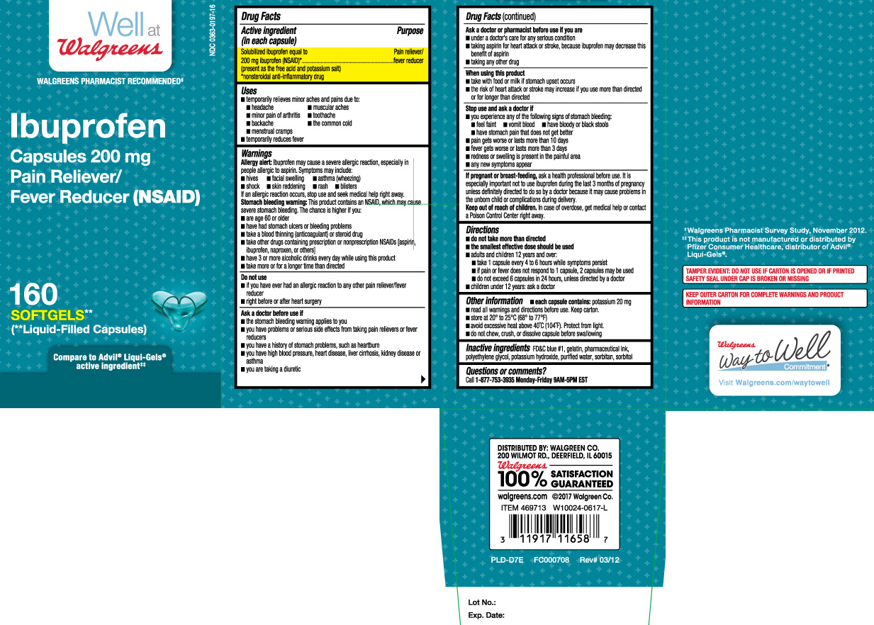 Solubilized ibuprofen equal to 200 mg ibuprofen (NSAID)* (present as the free acid and Potassium salt) *nonsteroidal anti-inflammatory drug