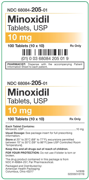 10 mg Minoxidil Tablets Carton