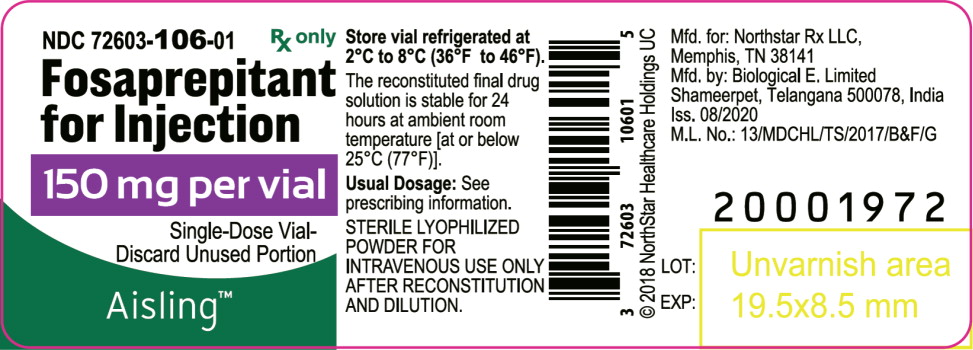 Principal Display Panel – Fosaprepitant for Injection 150 mg Vial Label

