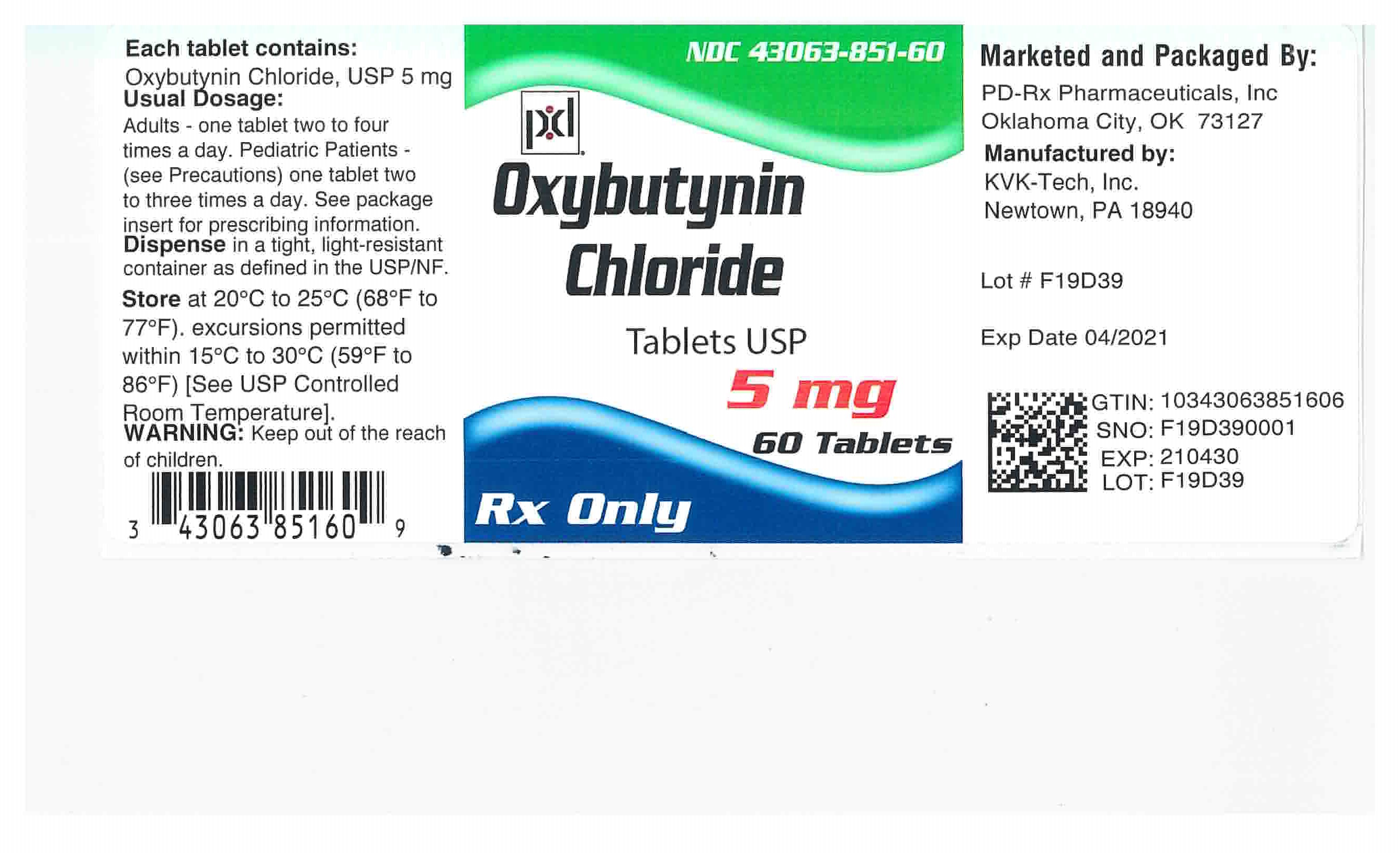 OXYBUTYNIN CHLORIDE Tablet