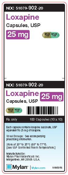 Loxapine 25 mg Capsules Unit Carton Label