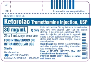 Ketorolac Tromethamine Injection, USP 30 mg/mL 25 x 1 mL Single Dose Vials