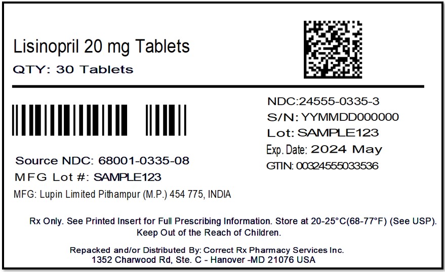 Lisinopril Tablets USP 20mg
