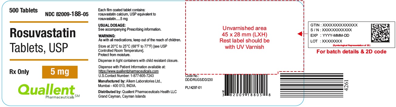 Rosuvastatin Tablets 5 mg 500 tablets 