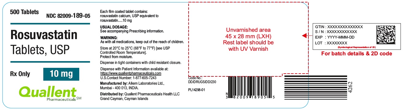 Rosuvastatin Tablets 10 mg 500 tablets 