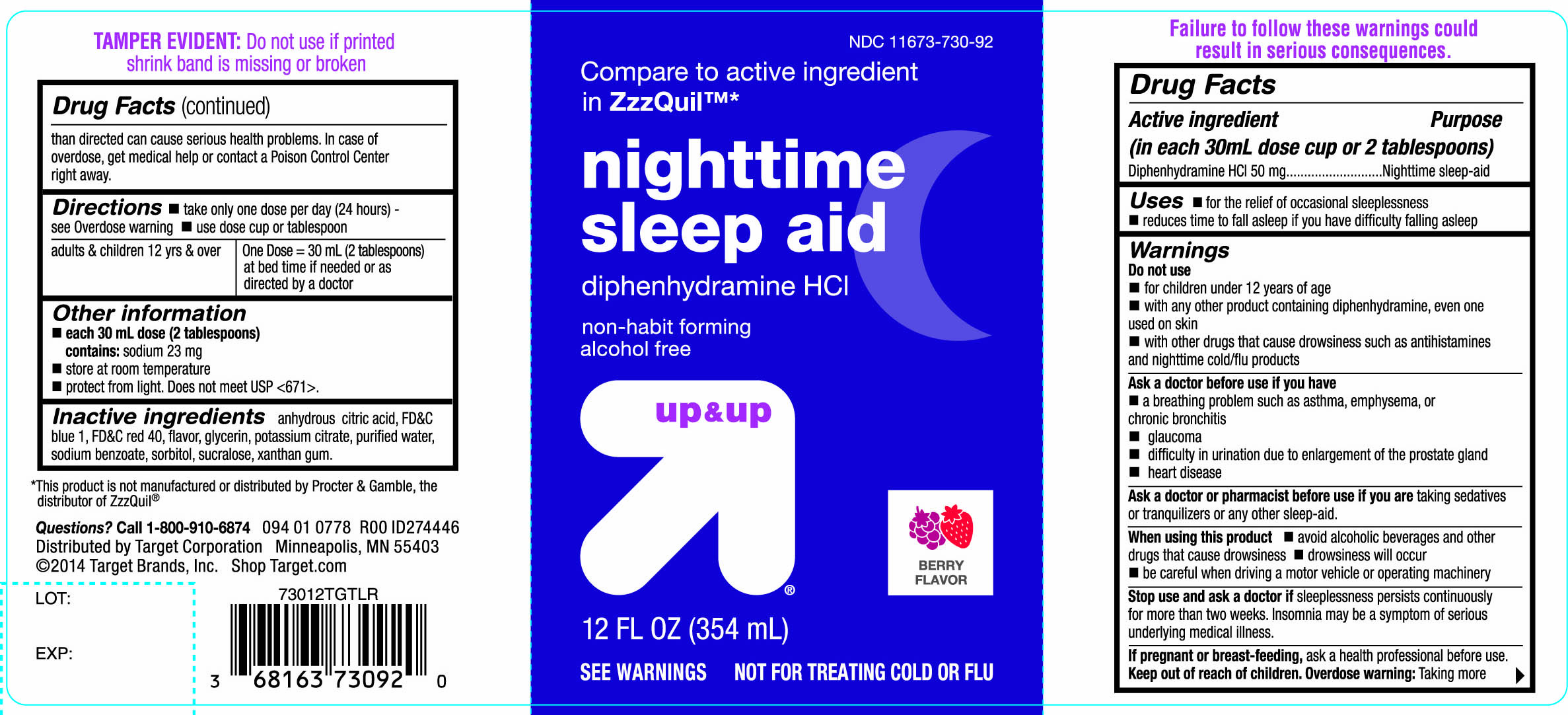 up and up nighttime sleep aid Berry Flavor