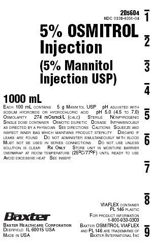 Osmitrol Injection Representative Container Label NDC: <a href=/NDC/0338-0351-04>0338-0351-04</a>