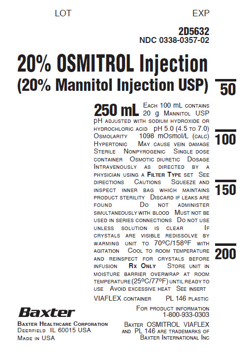 Osmitrol Injection Representative Container Label  NDC: <a href=/NDC/0338-0357-02>0338-0357-02</a>