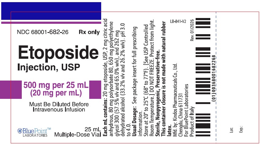 Etopside Injection Container label 500mg-25ml