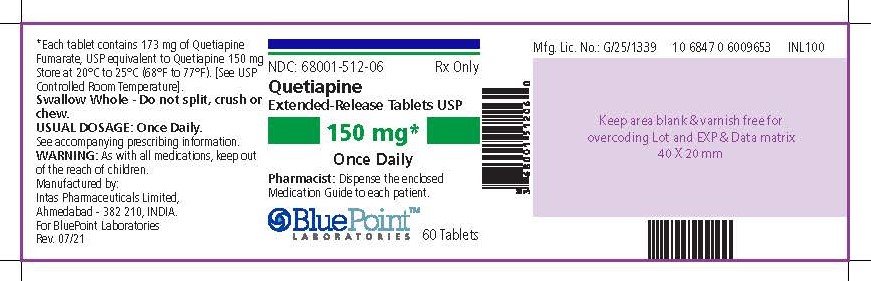 Quetiapin Extended-Release tablets 150mg(NDC: <a href=/NDC/68001-512-06>68001-512-06</a>)