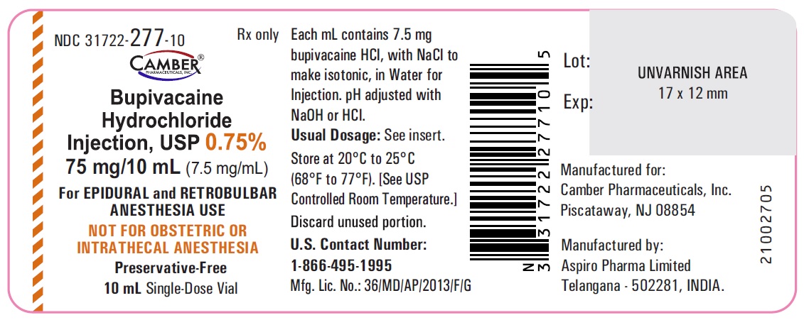 bupivacainehydrochloride10ml75mgcontainer75mg