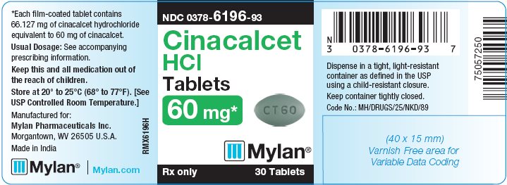 Cinacalcet Tablets 60 mg Bottle Label