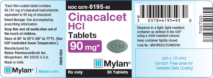 Cinacalcet Tablets 90 mg Bottle Label