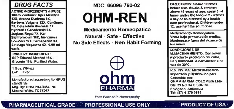 OHM-REN 1 oz bottle label