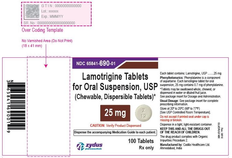 Lamotrigine Tablets (Chewable, Dispersible), 25 mg