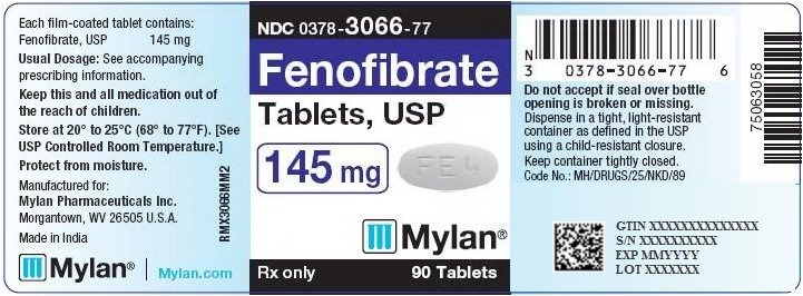 Fenofibrate Tablets 145 mg Bottle Label