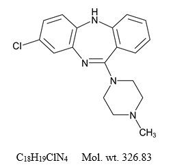 Clozapine Structural Formula
