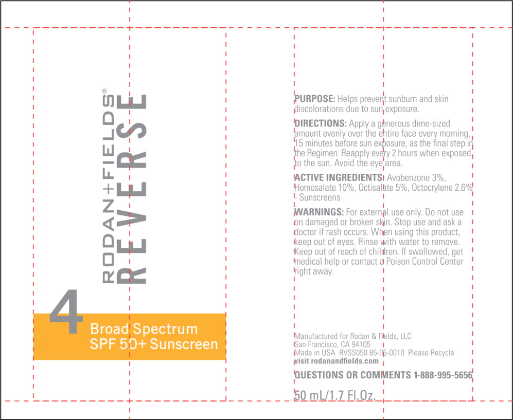 Principal Display Panel - Rodan + Fields Reverse Broad Spectrum SPF 50+ Sunscreen Label
