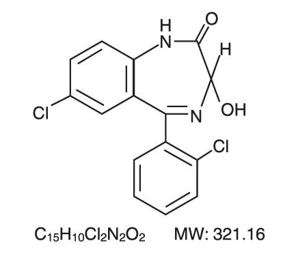 Lorazepam structure