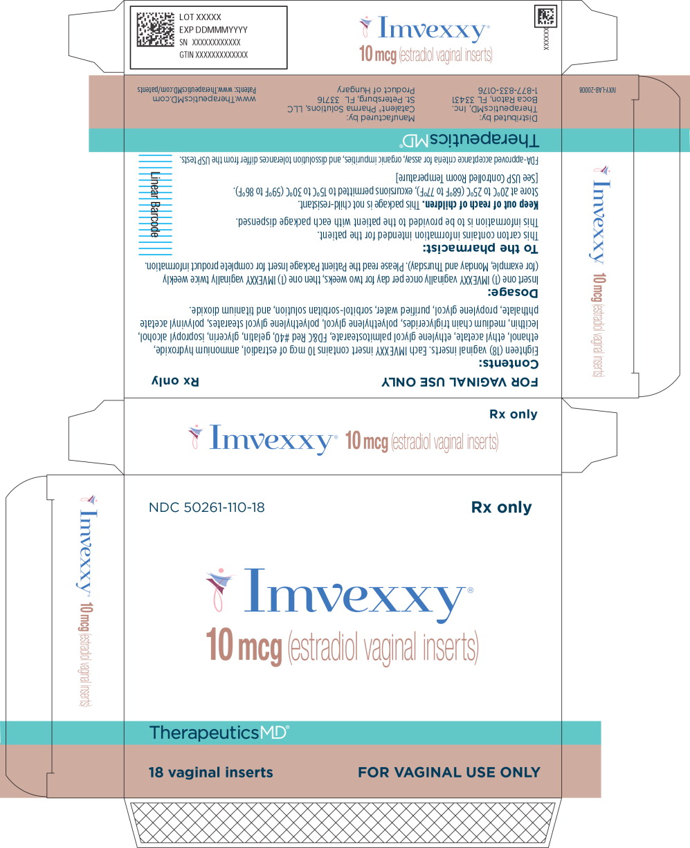 Principal Display Panel - Imvexxy 10 mcg 18 Count Carton Label
