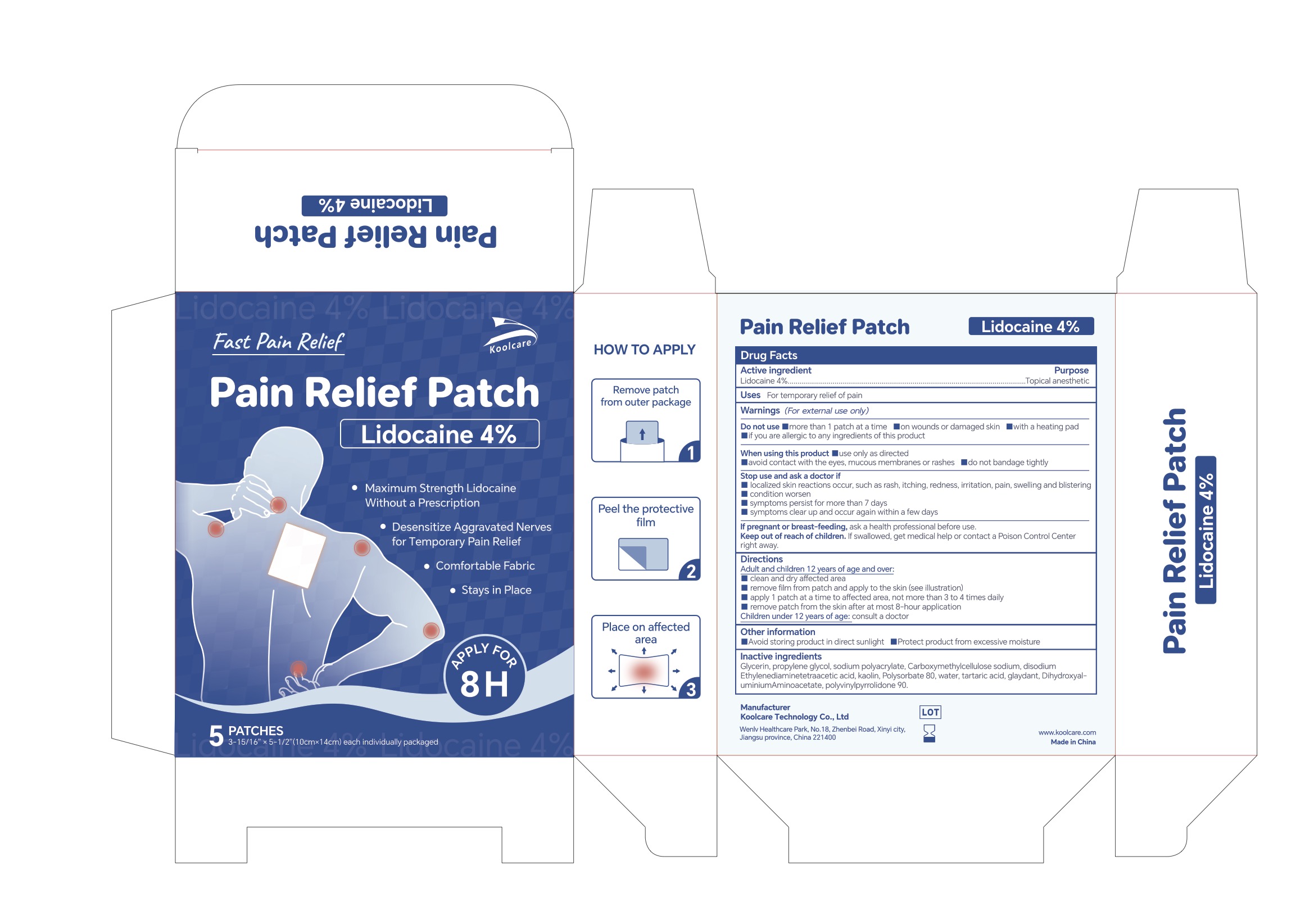 4% Lidocaine Pain Relief Patch NDC: <a href=/NDC/84205-002-01>84205-002-01</a>