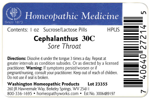 Cephalanthus label example