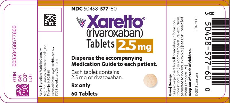 Principal Display Panel - 2.5 mg Tablet Bottle Label