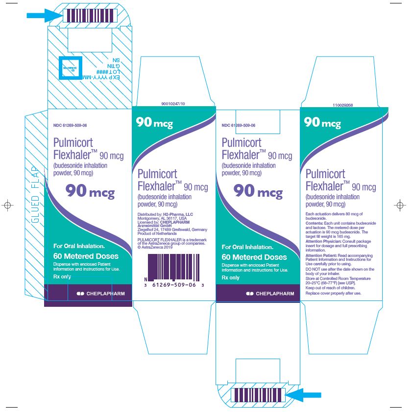 PULMICORT FLEXHALER 90 mcg Carton Label 60 metered doses