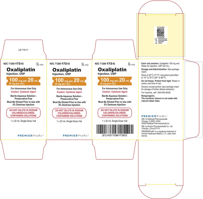 PRINCIPAL DISPLAY PANEL – Oxaliplatin Injection, USP 100 mg Premier Carton